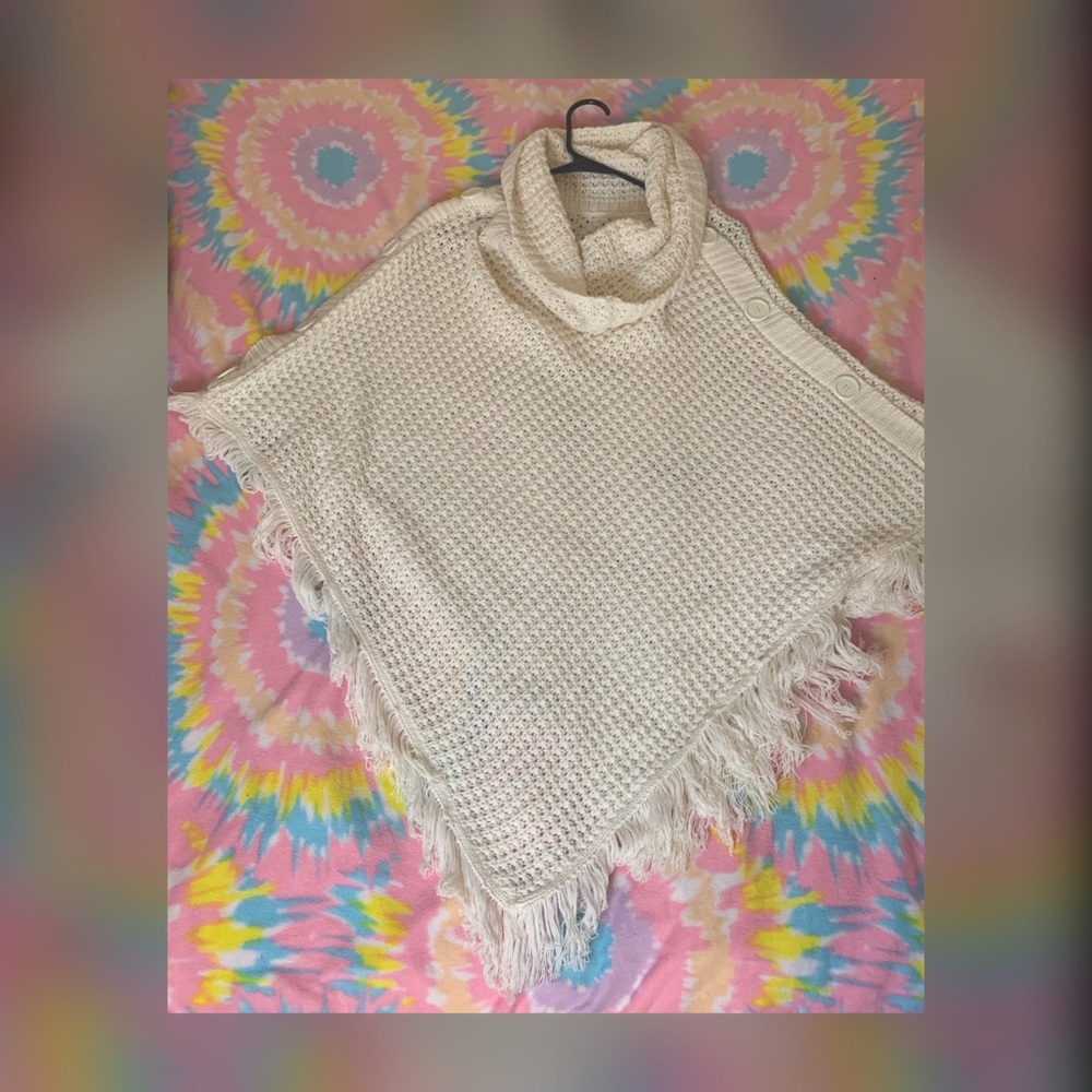 Cream Colored Pancho